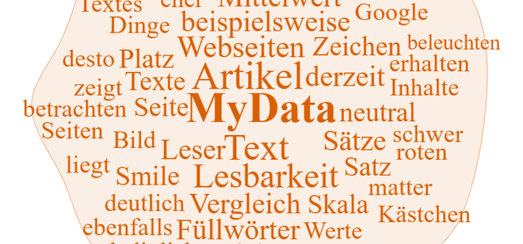 Texte verbessern mit Gefühlen und Füllwörtern ContentCloud des vorliegenden Artikels