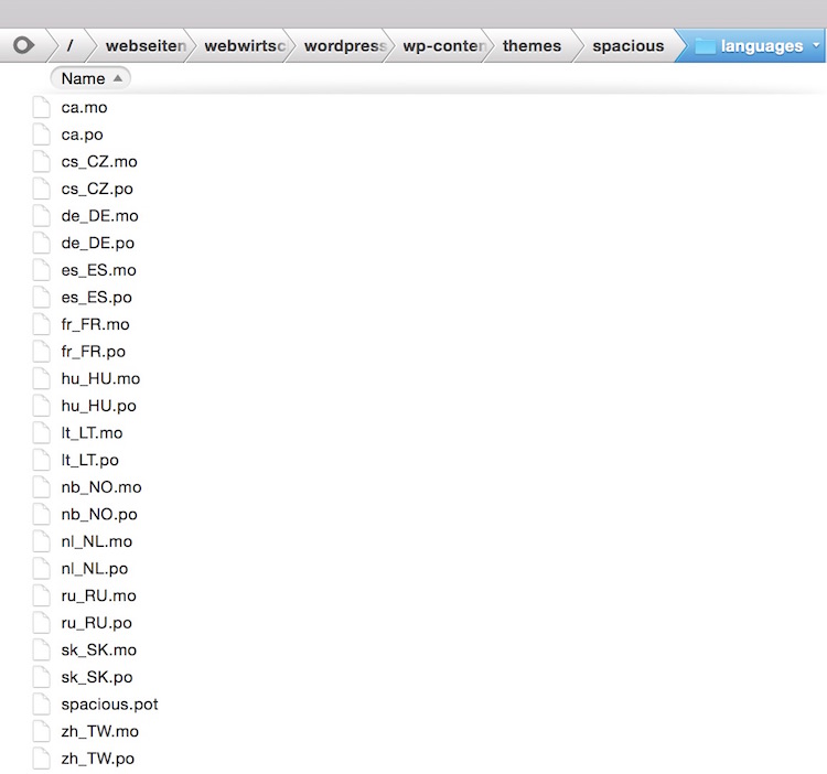 Deutsche Sprachdatei für das Spacious WordPress Theme